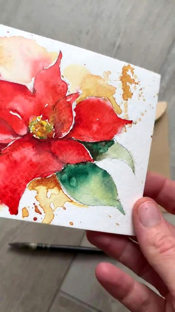 Comment Peindre Un Poinsettia à L'aquarelle